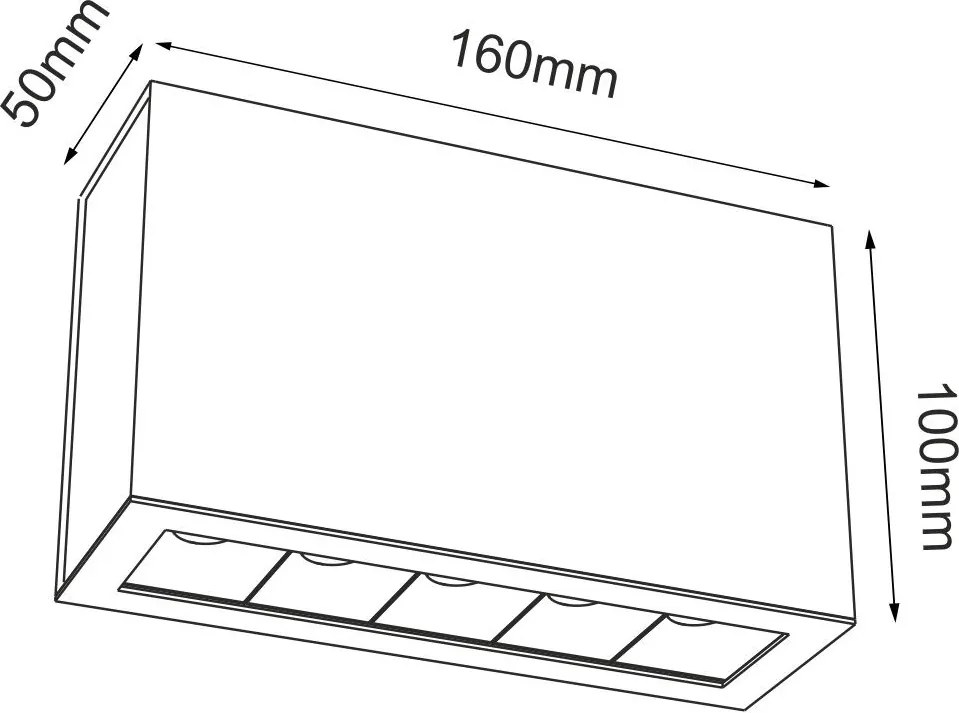 ANTIGO 1040 A-GLARE Kocka Mennyezeti Lámpa Fehér LED IP20