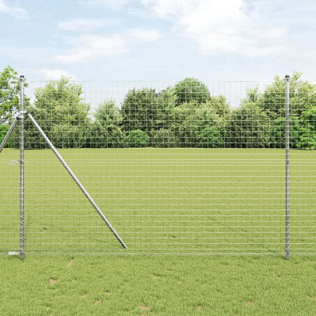 Kerítésoszlopok 26 db Ø32 mm 200 cm Horganyzott Acél