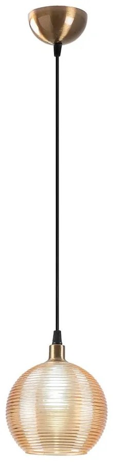 Okkersárga-aranyszínű függőlámpa üveg búrával ø 15 cm Muzo – Opviq lights