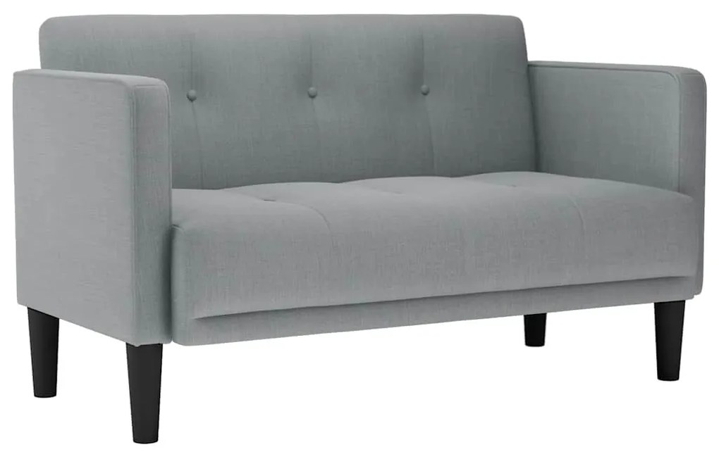 világosszürke szövet loveseat kanapé 111 cm