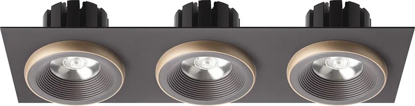 RENDL SHARM SQ III zápustná hnědá/perleťová zlatá 230V LED 3x10W 24° 3000K