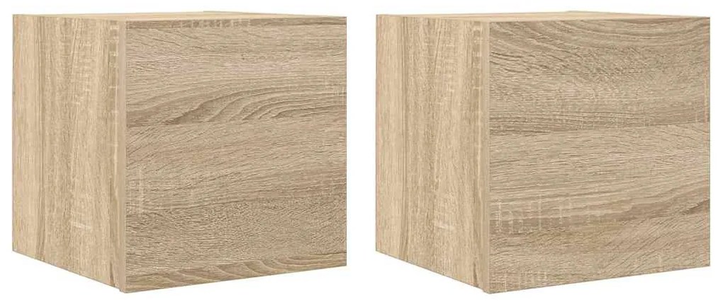 2 db sonoma tölgy falra szerelhető TV-szekrény 30,5x30x30 cm