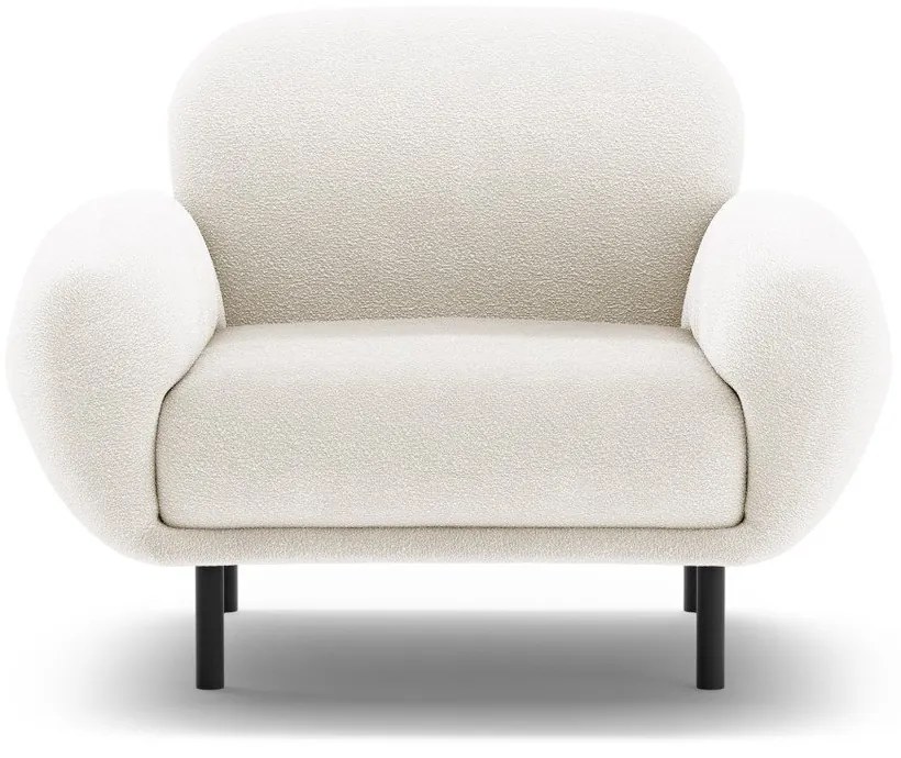 Fehér buklé fotel Poppy – Micadoni