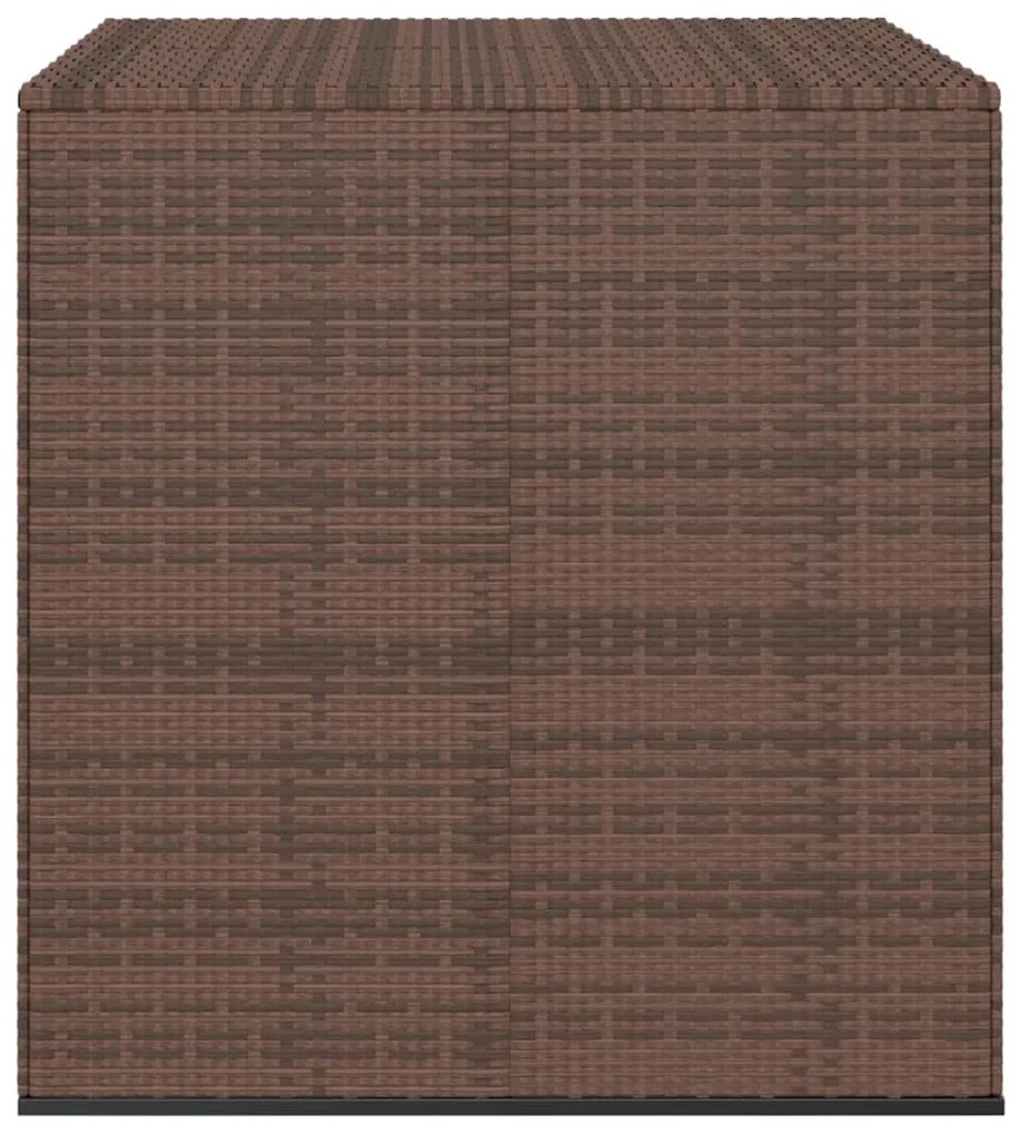 vidaXL barna polyrattan kerti párnatartó doboz 100 x 97,5 x 104 cm