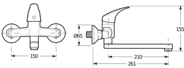 JIKA H3111N70042301 - TALAS mosdócsap 15,5 cm, fényes króm