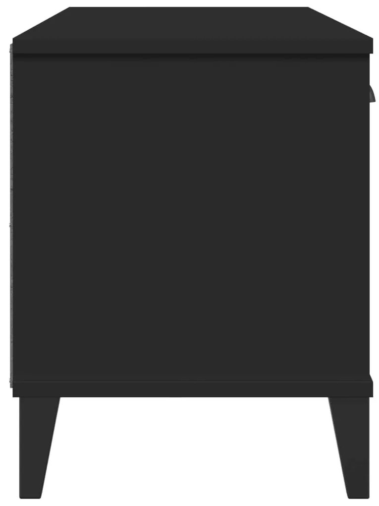 VIKEN fekete szerelt fa cipőtároló pad 106 x 35 x 45 cm