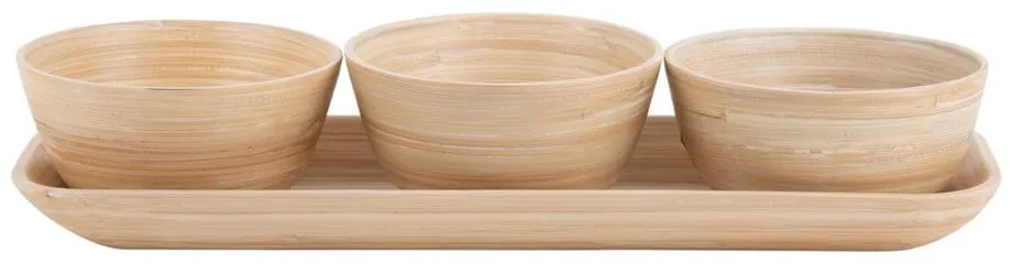 Natúr színű bambusz szervírozó készlet Puro – PT LIVING