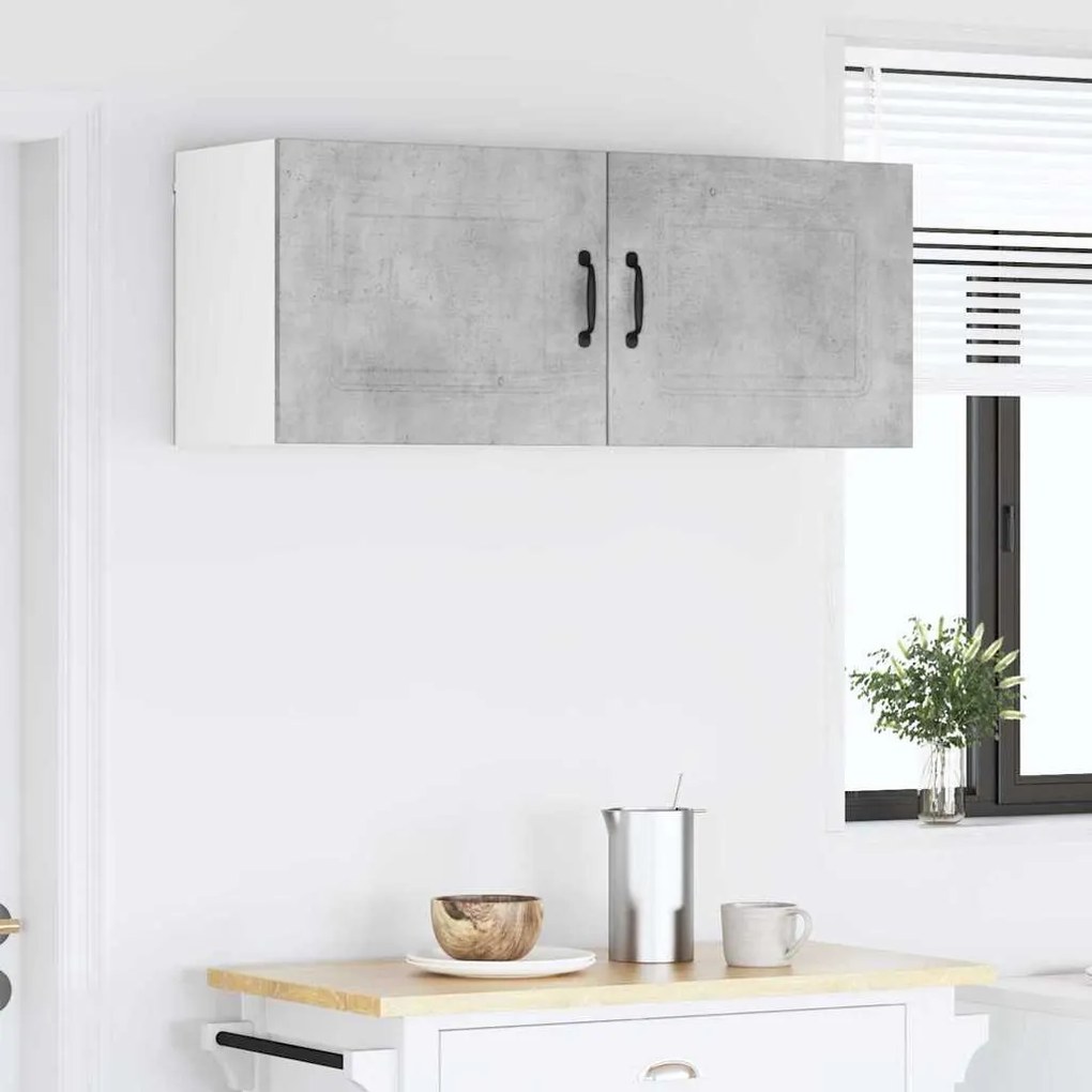Fali konyhaszekrény 2 pcs Beton Szürke 50 x 31 x 40 cm Faanyag