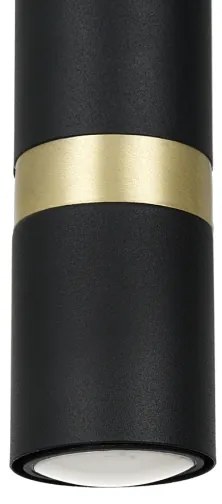 Csillár zsinóron JOKER 1xGU10/25W/230V fekete/arany