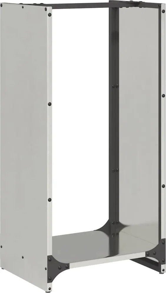 vidaXL rozsdamentes acél tűzifatároló 40x30x80 cm