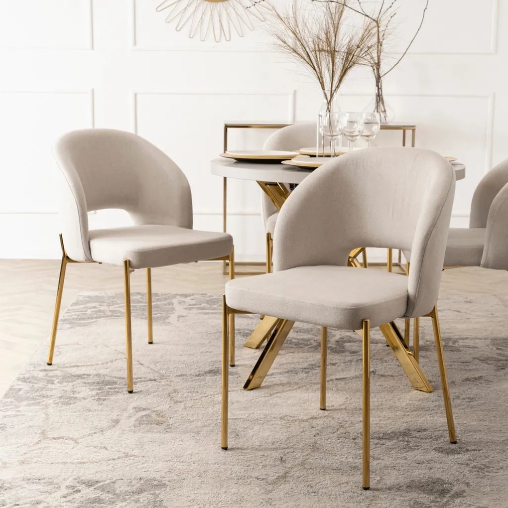 Szék krém/arany színben. BROS