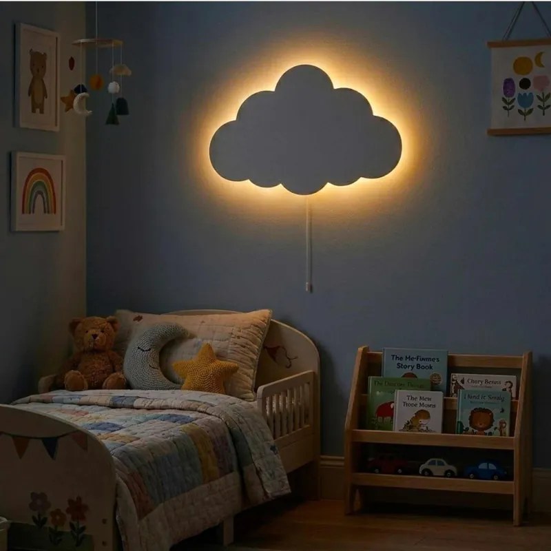 LED fali dekoráció felhő formájában – Éjszakai fény gyerekszobába | LUNIK