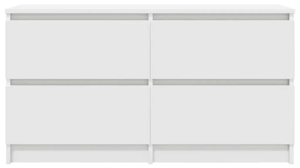 fehér szerelt fa TV-szekrény 100x35x54 cm