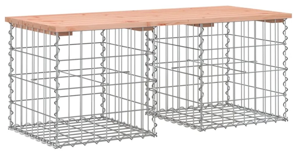 vidaXL tömör duglászfenyő gabion kerti pad 103x44x42 cm