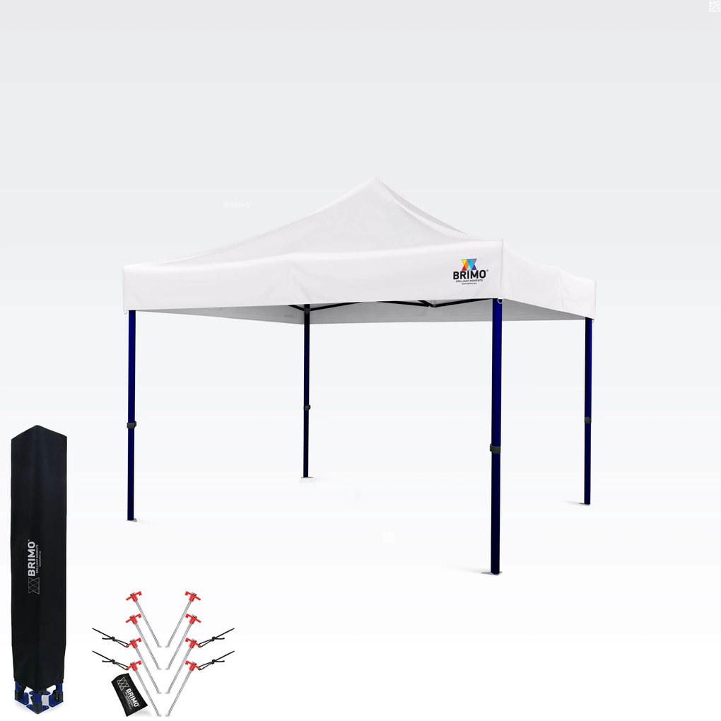 Összecsukható sátor 3×3 m – Gyors felállítás és 100% védelem bulikhoz és ünnepségekhez - 3 oldalfal nélkül - Fehér