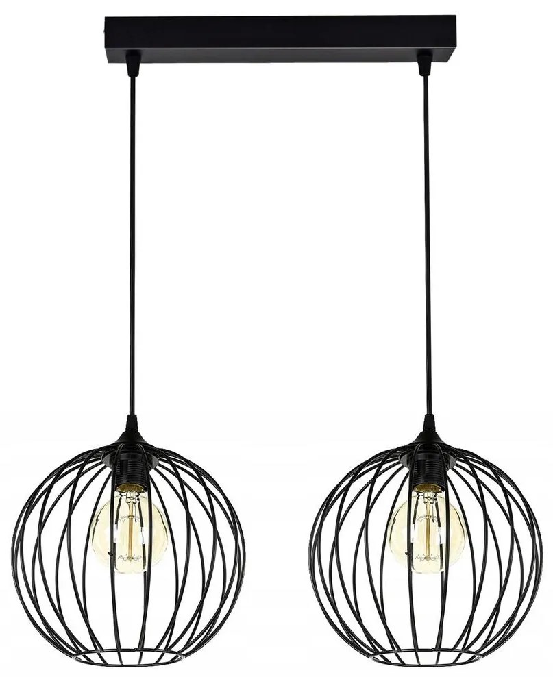 Csillár zsinóron MATT 2xE27/60W/230V