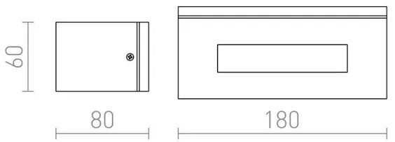 RED - Design Rendl-R10439 - Kültéri fali lámpa WOOP 1xR7s/48W/230V IP54