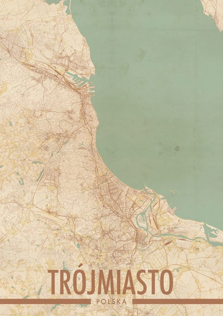 Háromszék várostérkép poszter A1 59,4x84,1 cm