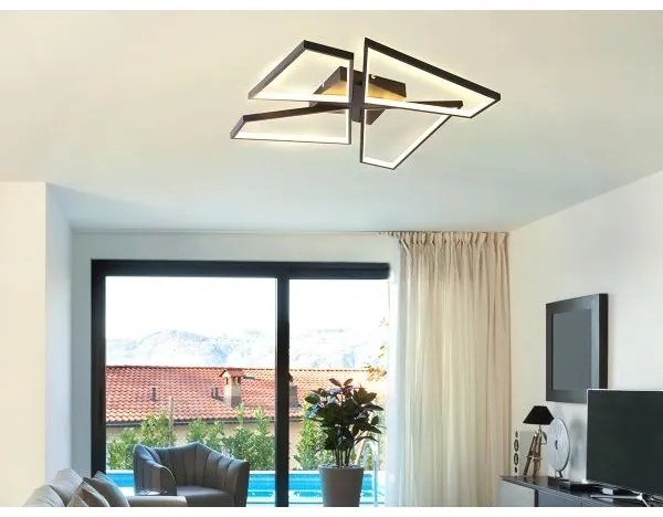 LED állítható mennyezeti lámpa 115W 230V 3000-6500K fekete + DO