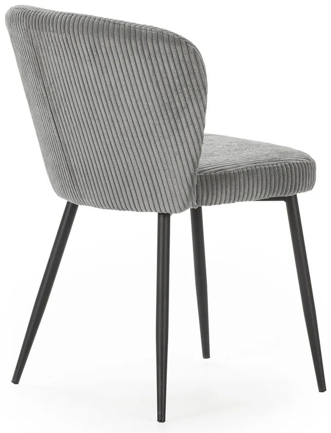 Szürke kordbársony étkezőszék szett 4 db-os Megan – Marckeric