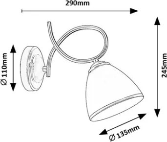 Brilagi - Fali lámpa FRED 1xE27/60W/230V arany