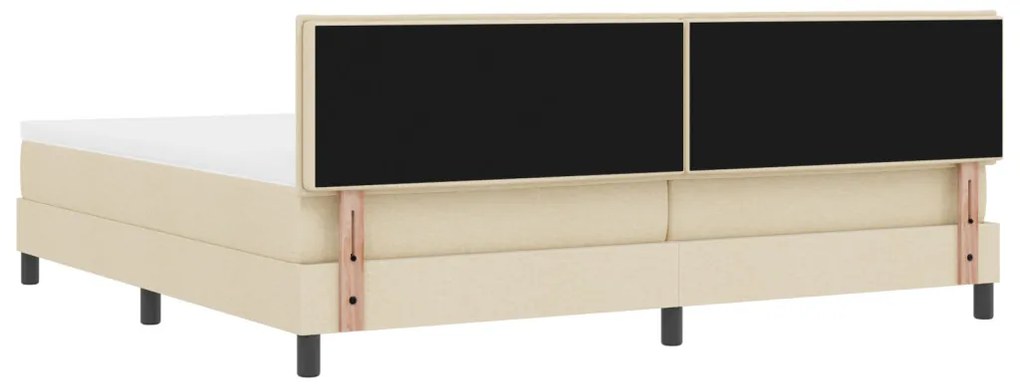 Box Spring Ágy Matraccal & LED Krém 200x200 cm Szövet