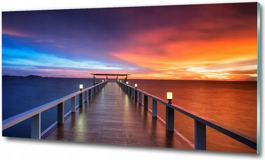 fotó-kép 100x50 plexi Fa híd