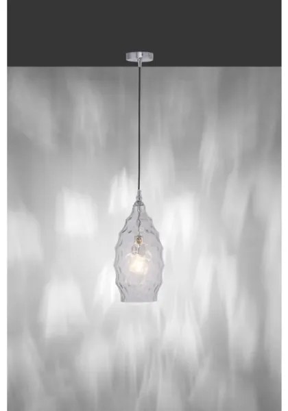 Paul Neuhaus 8267-00 - Csillár zsinóron SCARLETT 1xE27/60W/230V átm. 19 cm átlátszó