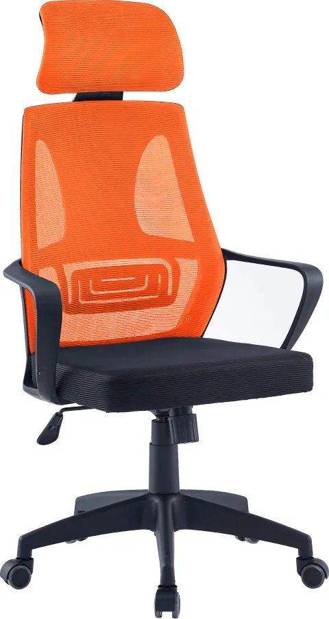 Irodai szék, fekete/narancssárga, TAXIS NEW