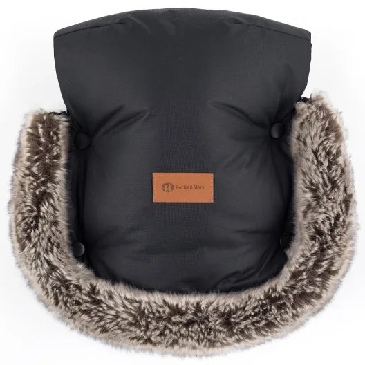 PETITE&MARS - Babakocsi kézvédő FURRY Forever Black