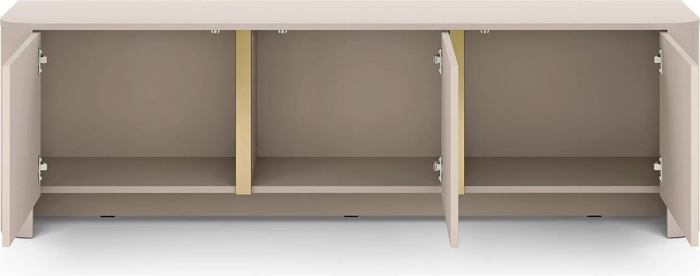 Sorrenti TV szekrény 168 cm - kasmír / arany