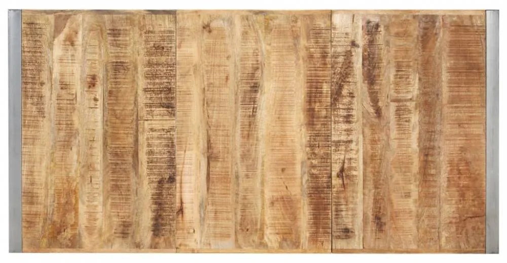 Tömör nyers mangófa étkezőasztal 200 x 100 x 75 cm