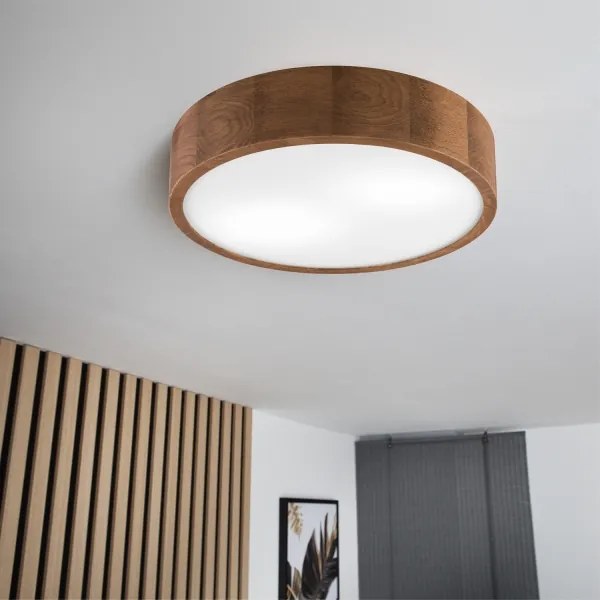 Brilagi - LED mennyezeti lámpa CARVALHO 2xE27/30W/230V tölgy-cseresznye átmérő 37 cm