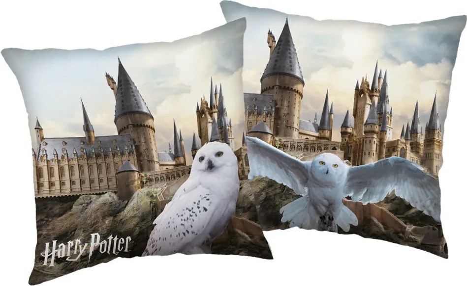 Harry Potter Hedwig at Hogwarts párna, díszpárna 40x40 cm