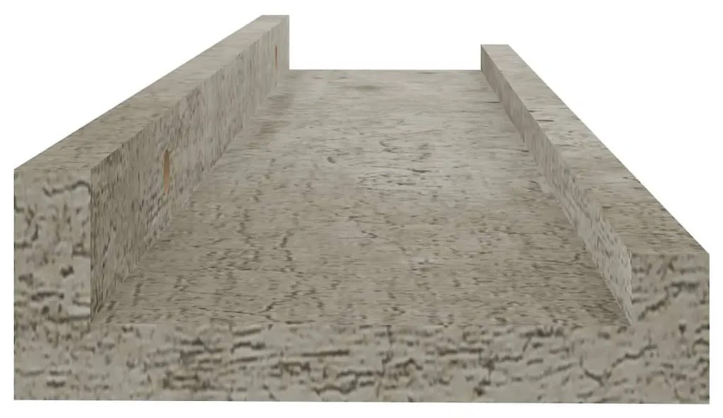 4 db betonszürke fali polc 40 x 9 x 3 cm