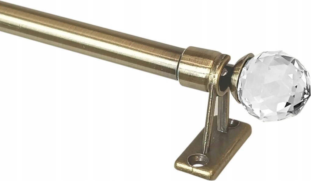 Függönykarnis mini irigység fém kihúzható arany antik kristály 40-60 cm