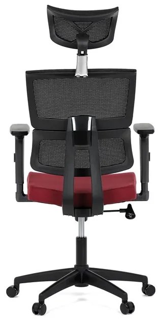 Vörös hálós irodai szék hintamechanikával. KA-B1025 BOR