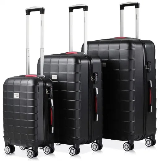 monzana® 3 részes utazóbőröndök készlete - fekete
