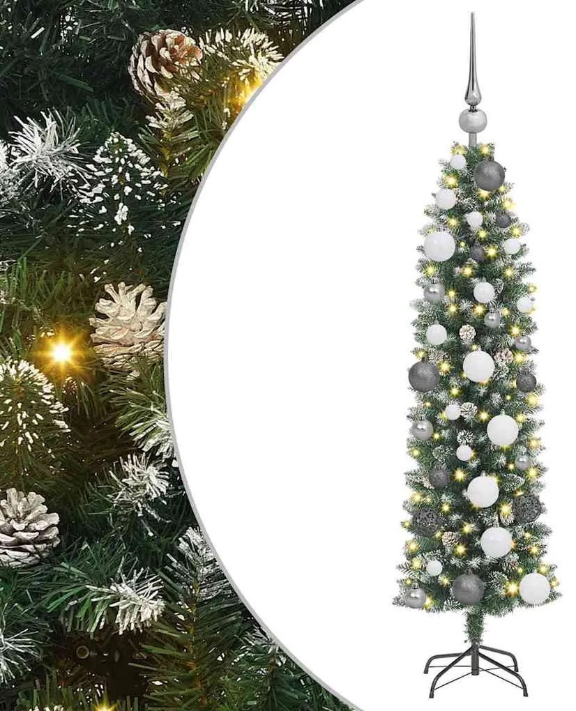 Mű Karcsú Karácsonyi Fa Zöld 120 cm Műanyag és PVC