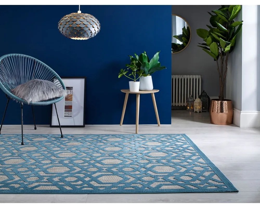 Kék kültéri szőnyeg 170x120 cm Oro - Flair Rugs