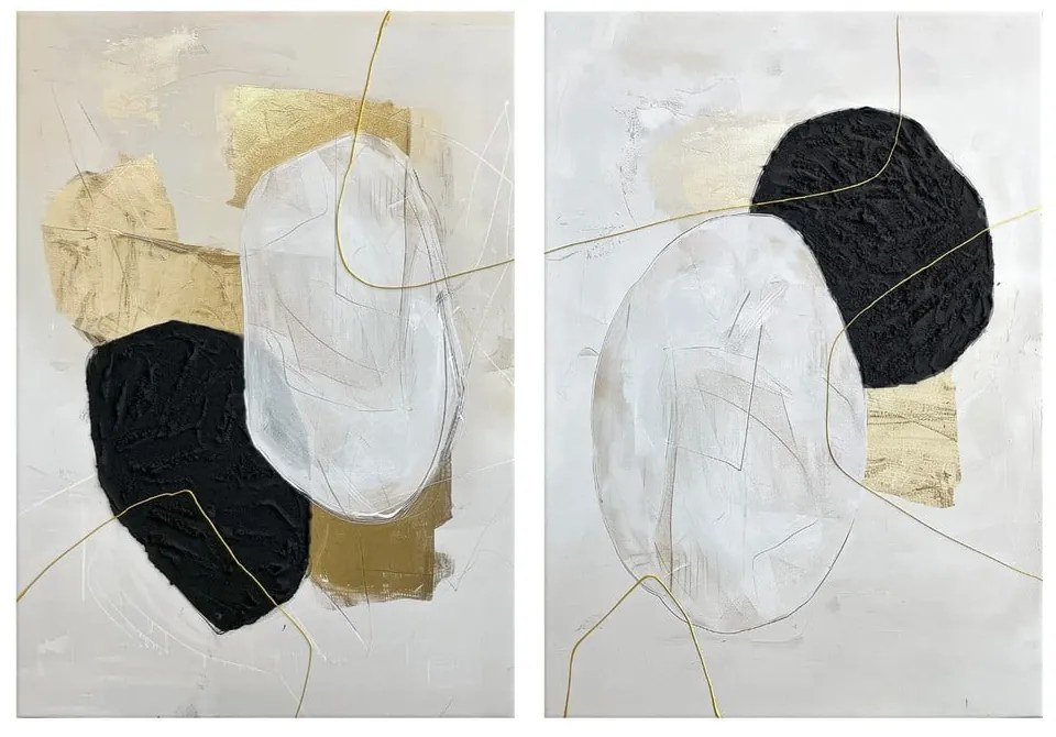 Kép szett kézzel festett részletekkel 2 db-os 50x70 cm Crystal – Styler