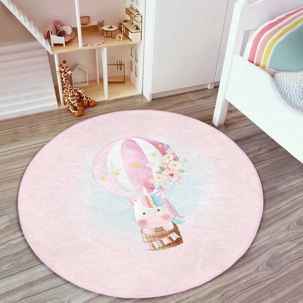 Rózsaszín gyerek szőnyeg ø 80 cm Comfort – Mila Home