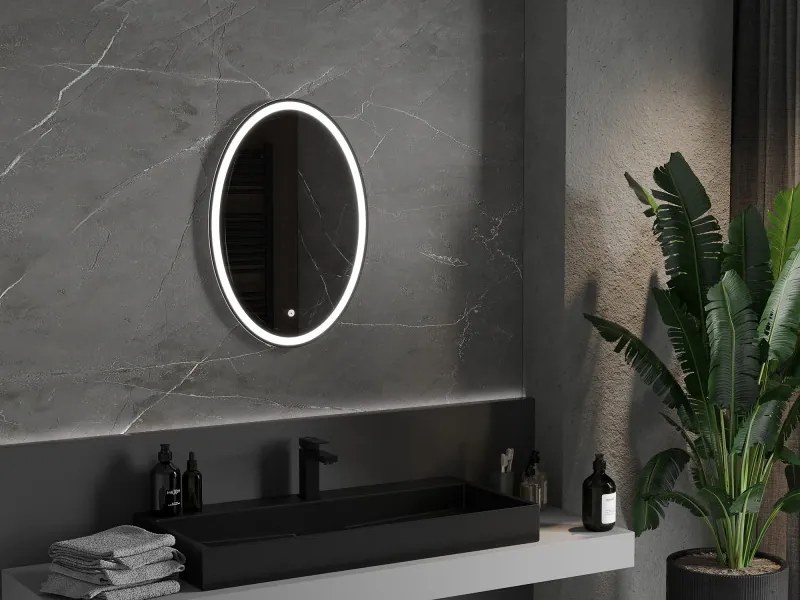 Mexen Elz 50 x 70 cm-es, LED 6000K, páramentes fürdőszobai tükör - 9802-050-070-611-00
