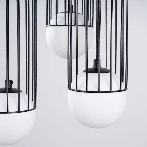 Sollux SL.1336 - Csillár zsinóron BRINA 3xG9/8W/230V fekete