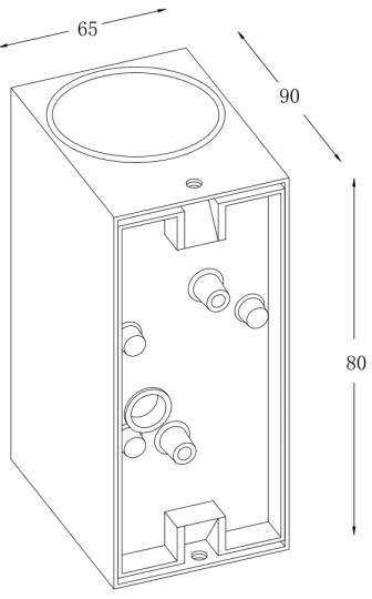 RED -Design Rendl-R12028- LED Kültéri fali lámpa KUBI 2xLED/3W/230V IP54
