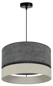 Duolla - Csillár zsinóron DOUBLE 1xE27/15W/230V átm. 40 cm szürke