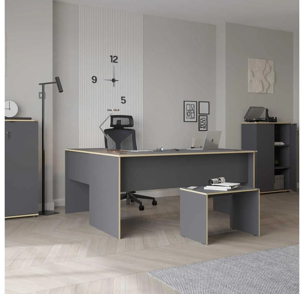 Sarok PC asztal Raven (antracit + tölgy) . 1109410