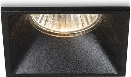 RENDL ZURI SQ süllyesztett lámpa fekete 230V GU10 35W
