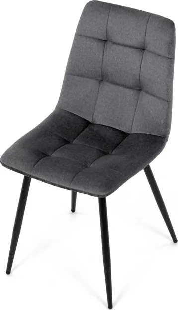 Étkezőgarnitúra 4 székkel, 130x70x76 cm, kerámia, márvány, ASE-1038 GREY2