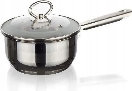 16 cm-es lábas üvegfedővel, 1,5 l-es rozsdamentes acél, Matte New Line indukciós főzőlap